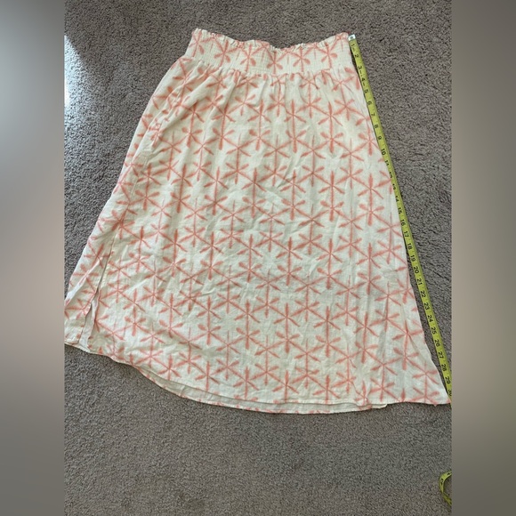 Loft Linen Blend Star Tie Dye Midi Skirt - Picture 6 of 8